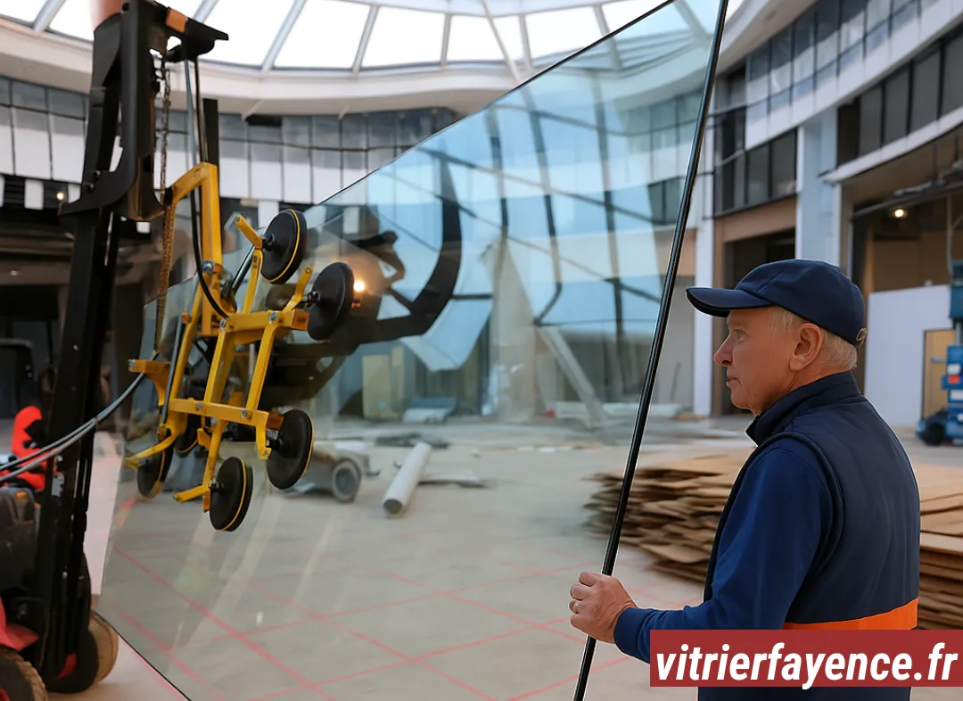 Remplacement de vitrine magasin Fayence